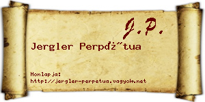 Jergler Perpétua névjegykártya